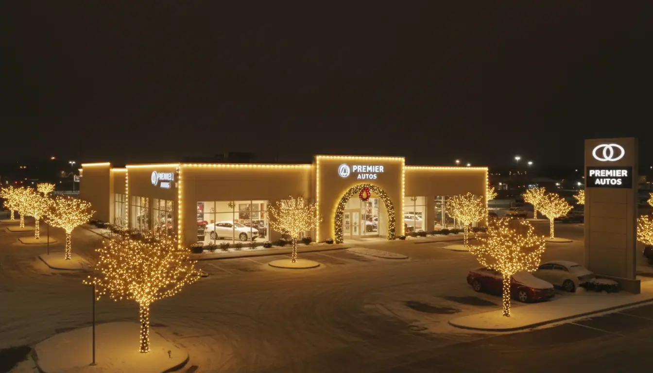 Automotive dealership holiday lighting GTA
