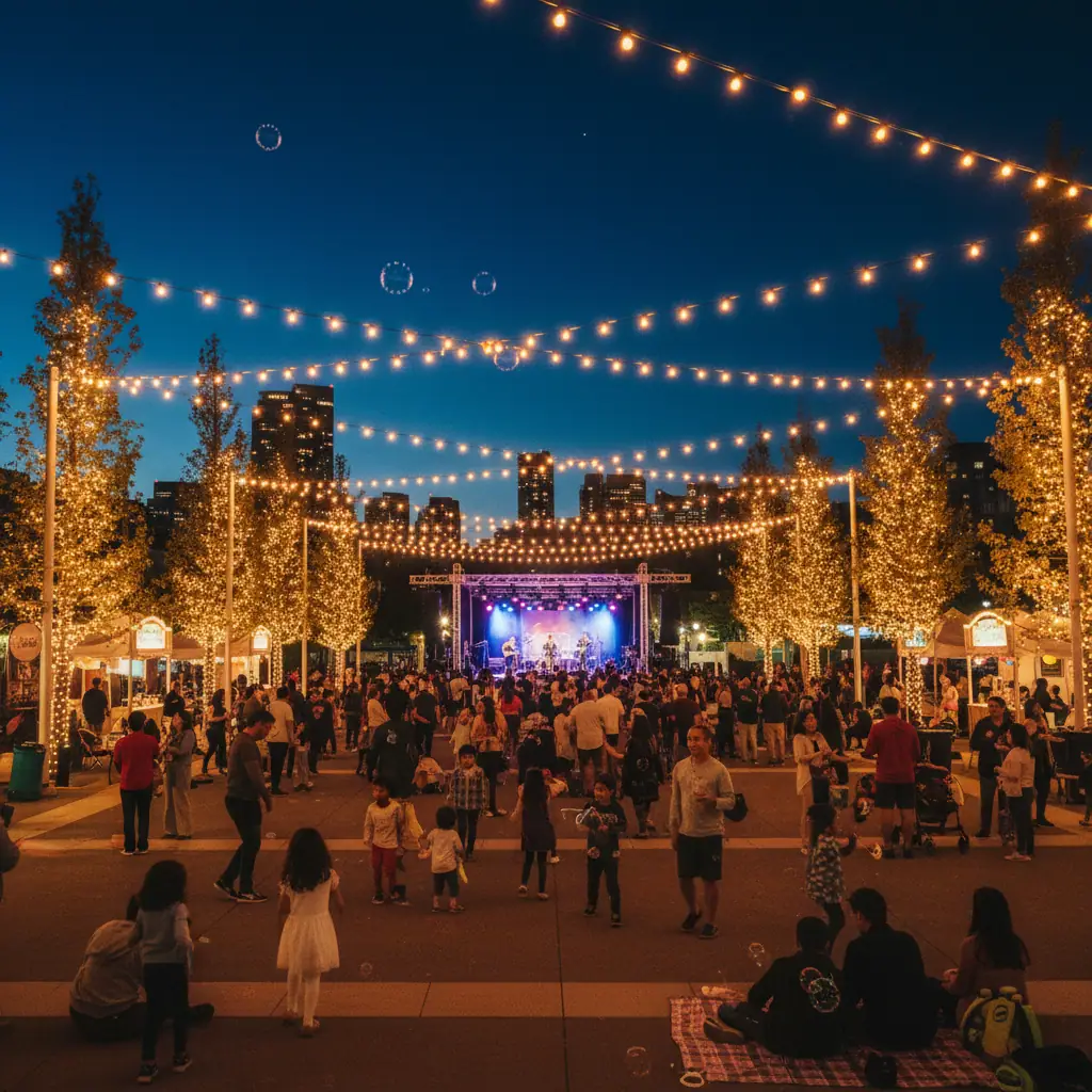 Outdoor festival lighting event GTA